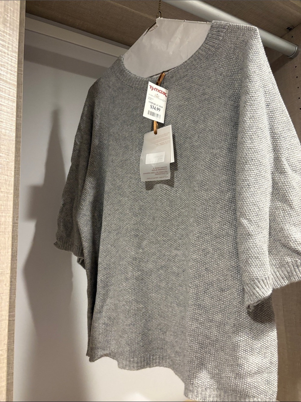 Light Gray Crewneck Knit Sweater - Unbranded